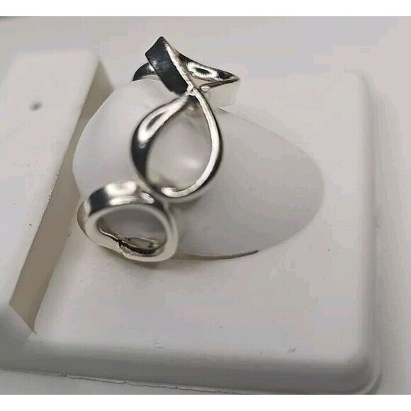925 Silver Infinity Ring Size 9 Loops Circles Chunky Mens Woman's Fashion Ring - Picture 2 of 5
